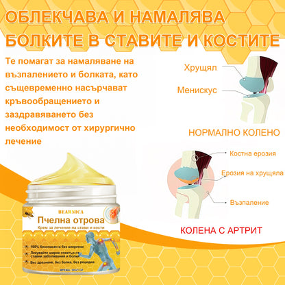 👩‍🔬Bearnica™ Крем за стави с пчелен отров и куркума(👩‍🔬Специализиран за ортопедични заболявания и ставни болки👩‍🔬)